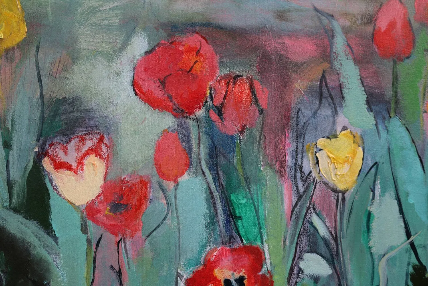Field with tulips Fine Art Painting Artem Andreichuk - Subjektiv.art 2