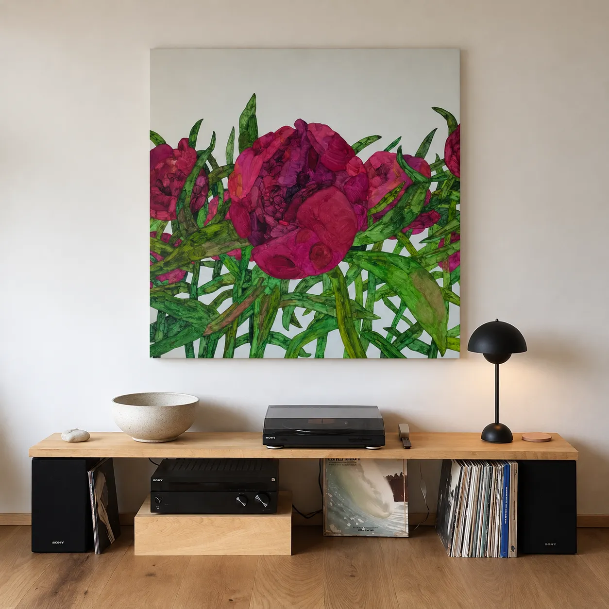 Field of peonies Fine Art Painting Anna  Bulkina - Subjektiv.art 5