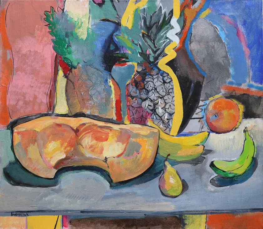 Still Life with Pumpkin and Pineapple - Subjektiv.art