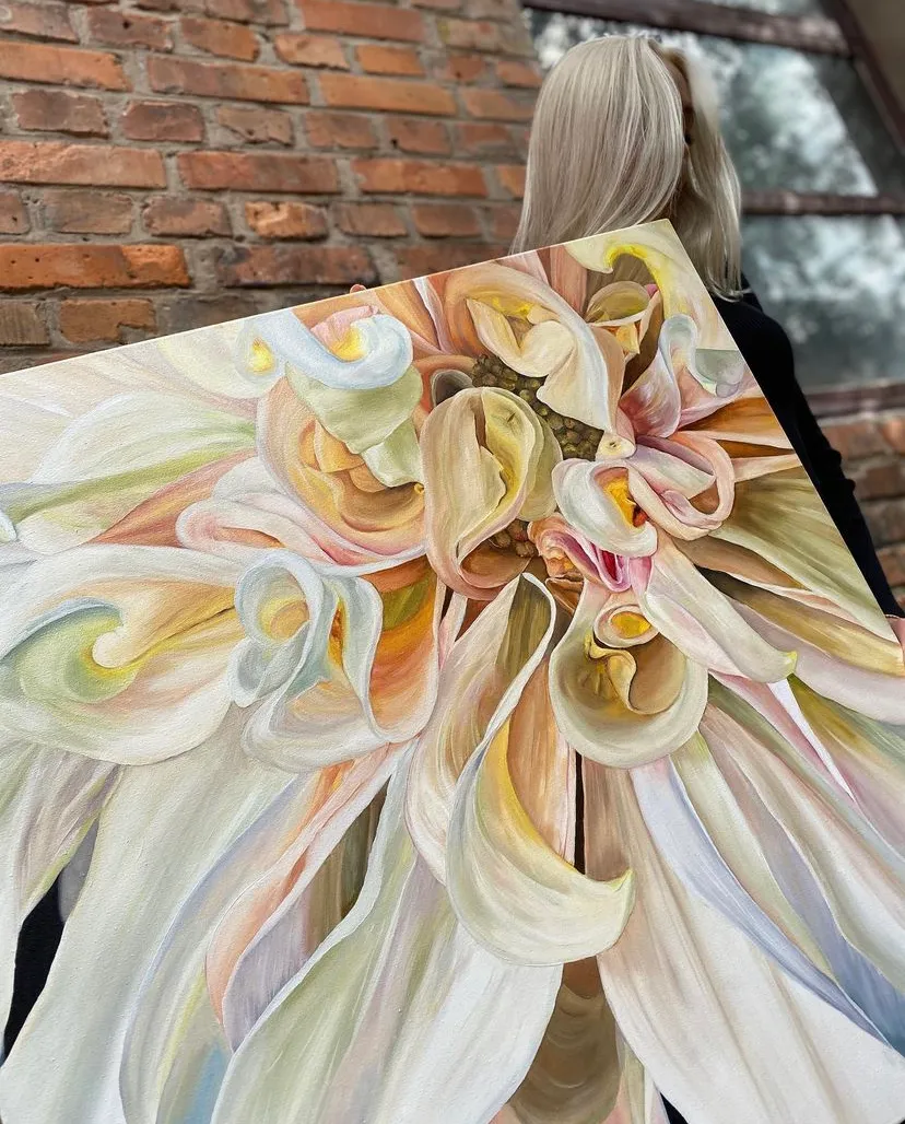 MAGIC DAHLIA PETALS Unspecified Painting Anna Lyashenko - Subjektiv.art 9