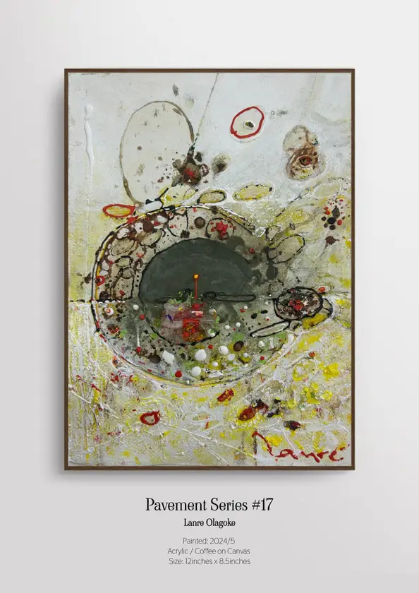Pavement Series #17 Abstract Painting Lanre Olagoke - Subjektiv.art
