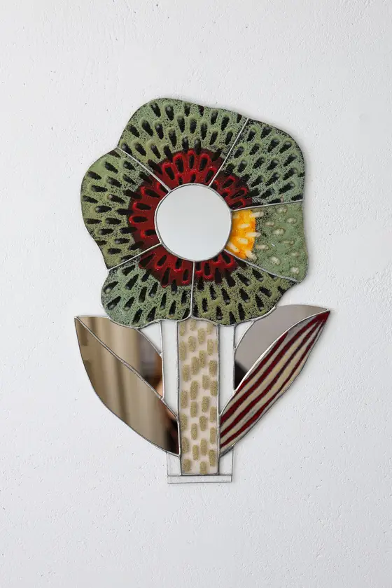 MIRROR FROM THE «TERRA-VERT» COLLECTION, CRIMSON Other Roksolana Khudoba - Subjektiv.art