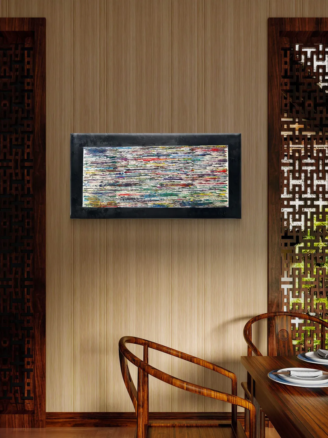 ColorfulBeach Abstract Painting Nora Bencsik - Subjektiv.art
