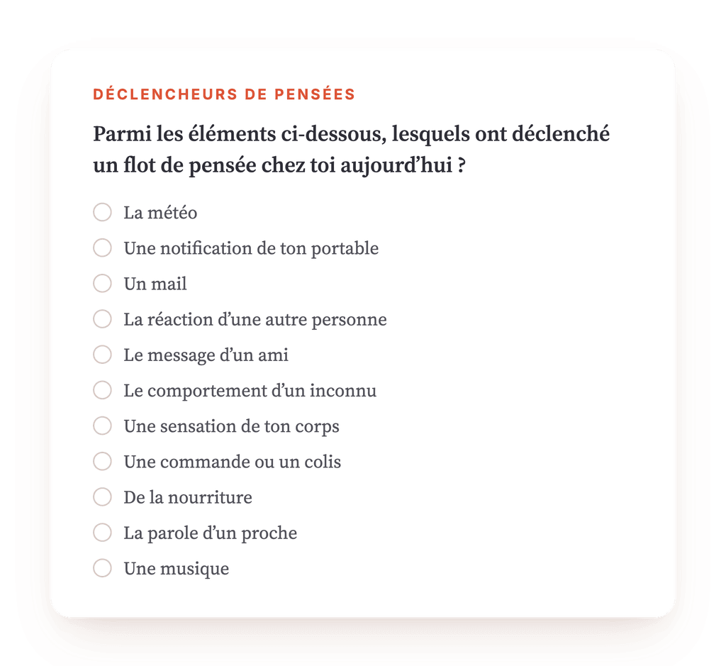 Aperçu, un extrait d'une étape du programme