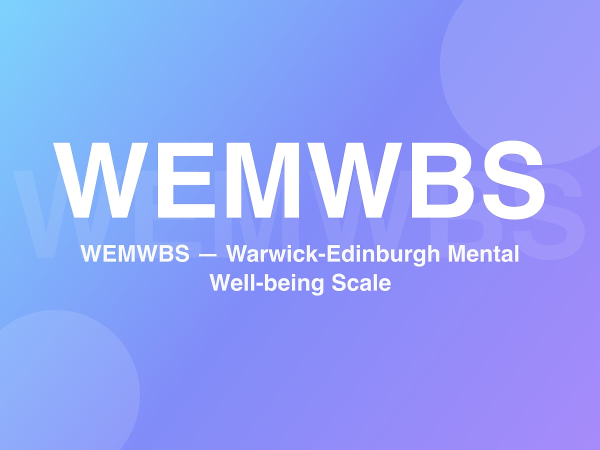Escala de Bienestar Mental de Warwick-Edinburgh (WEMWBS)