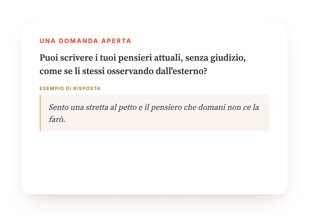 Anteprima, un estratto di una fase del programma