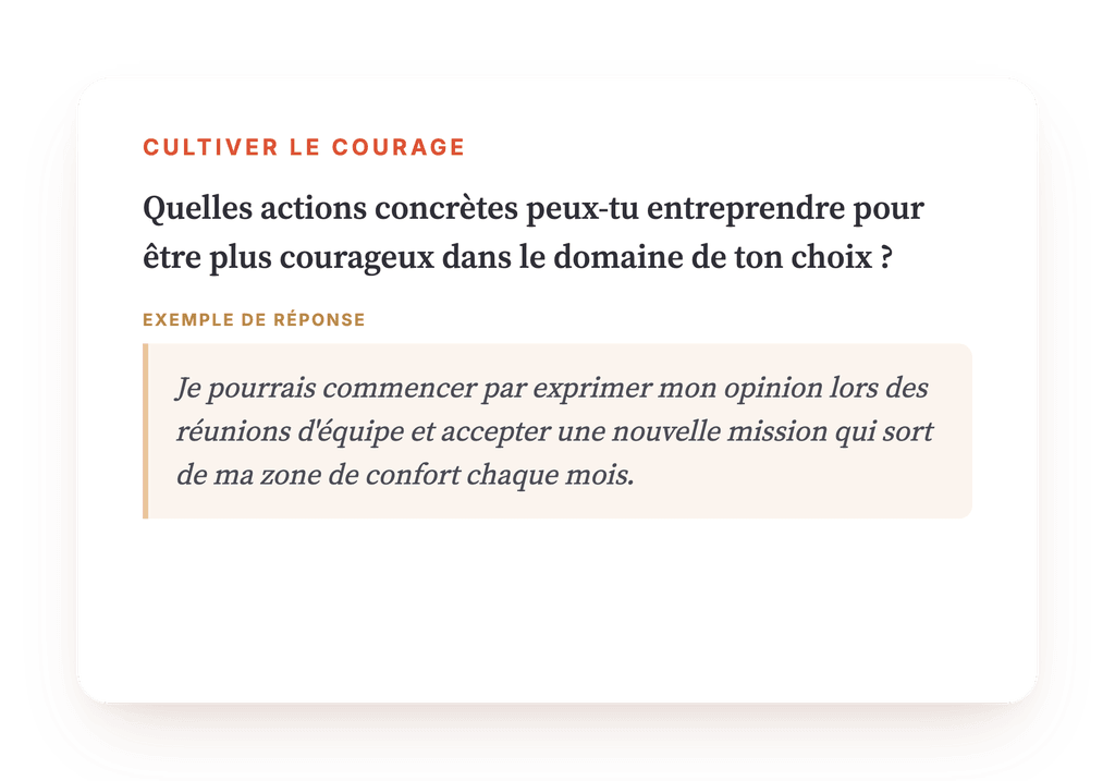 Aperçu, un extrait d'une étape du programme