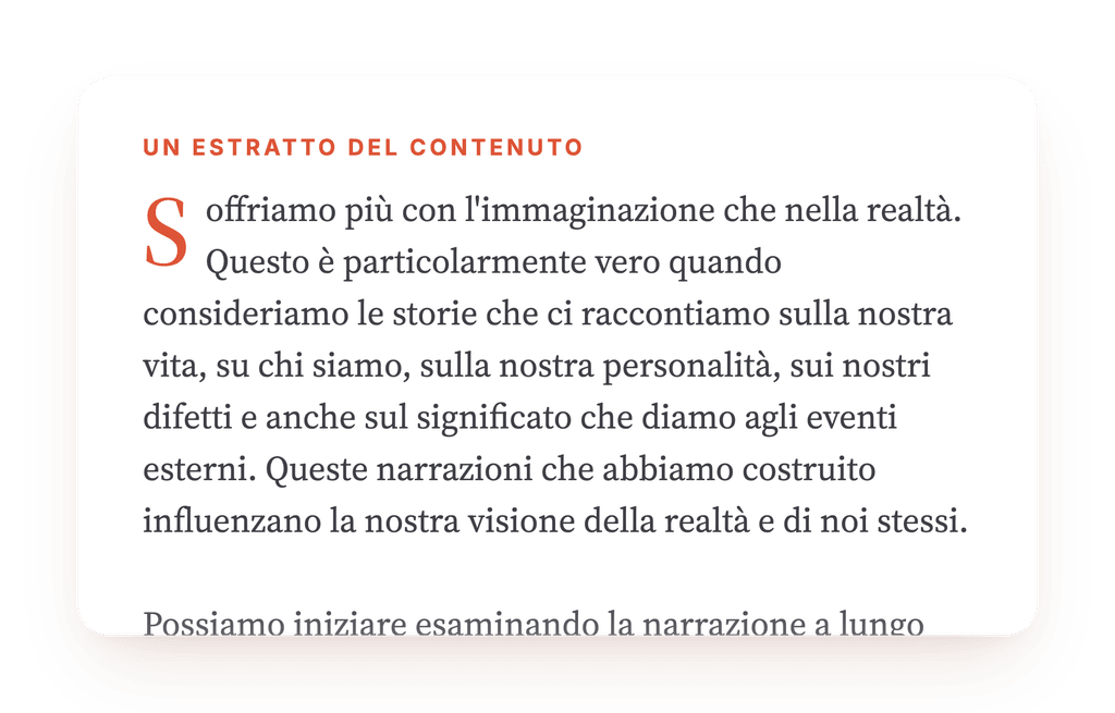 Anteprima, un estratto di una fase del programma