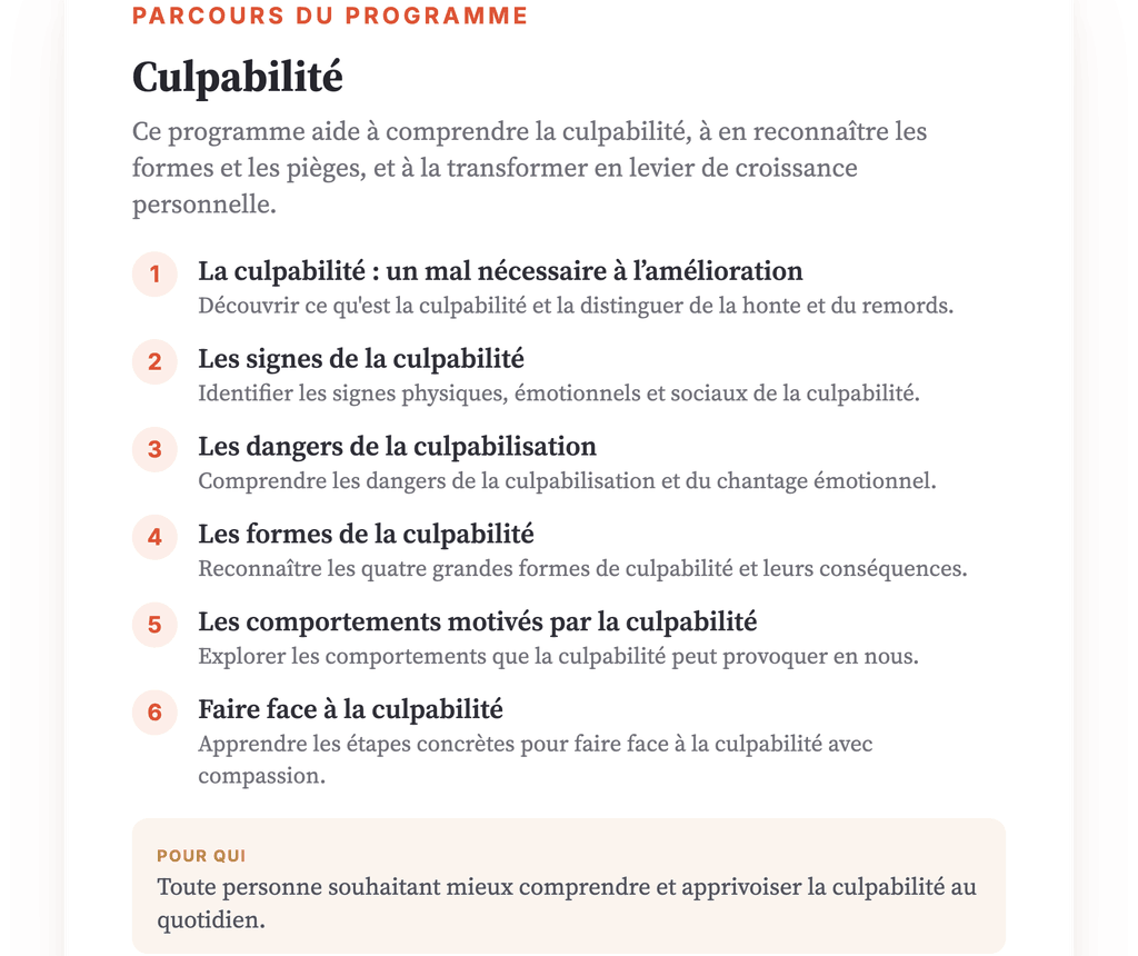 Vue d'ensemble du programme · Aperçu du programme : carte des sessions