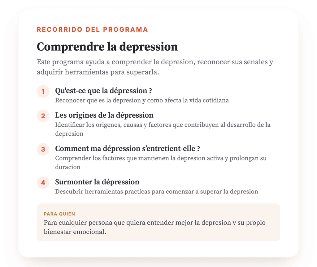Resumen del programa · Mapa general del programa