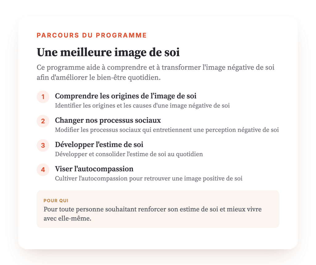 Vue d'ensemble du programme · Carte du programme : aperçu général