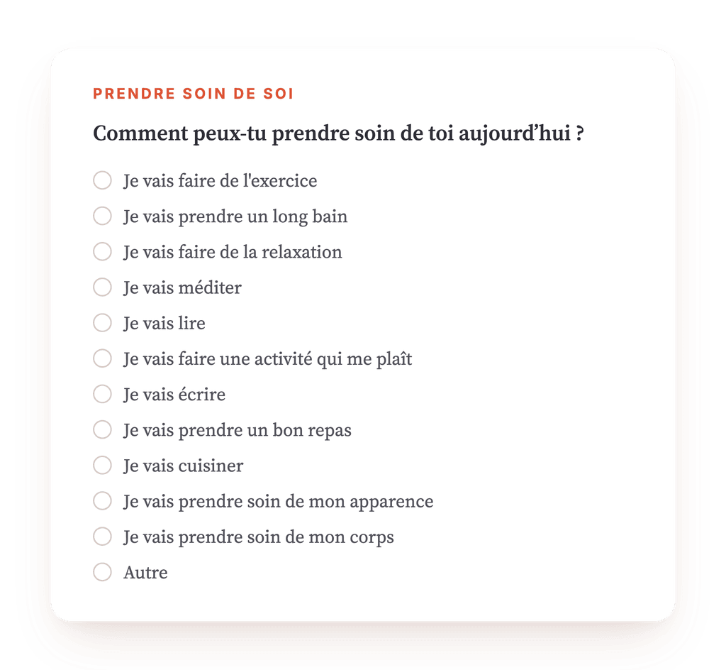 Aperçu, un extrait d'une étape du programme