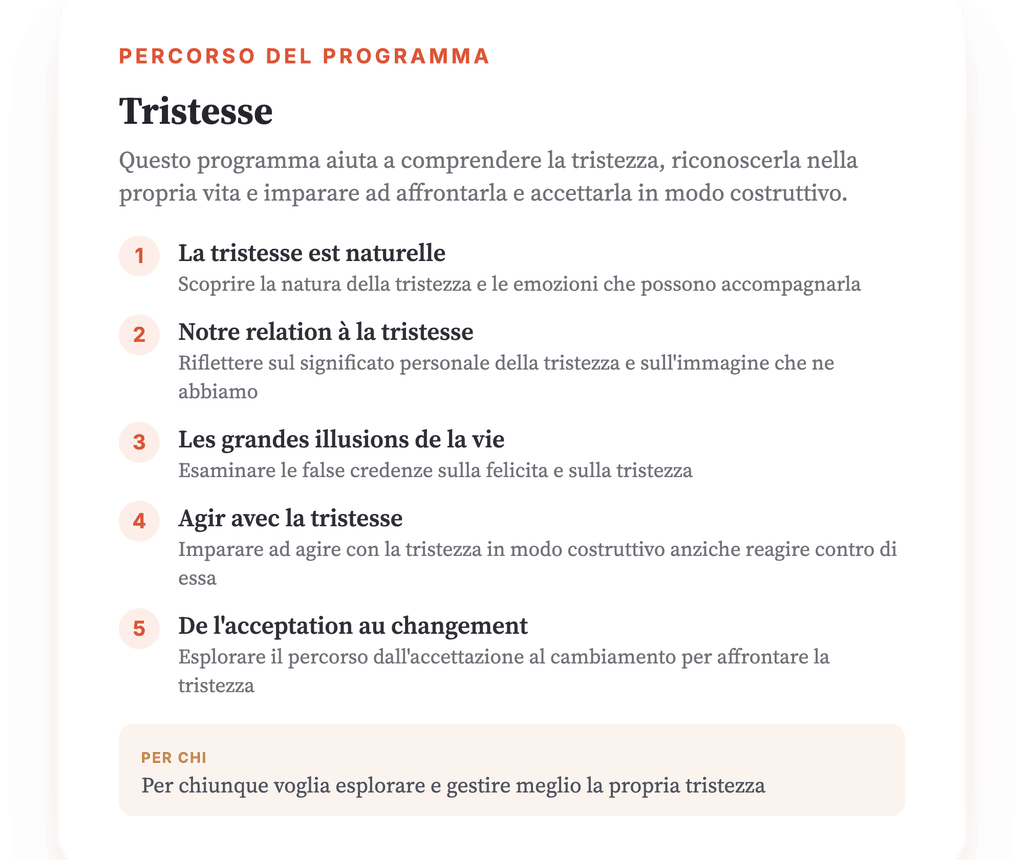 Panoramica del programma · Mappa del programma: panoramica completa