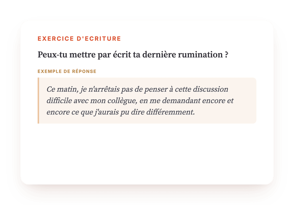 Aperçu, un extrait d'une étape du programme