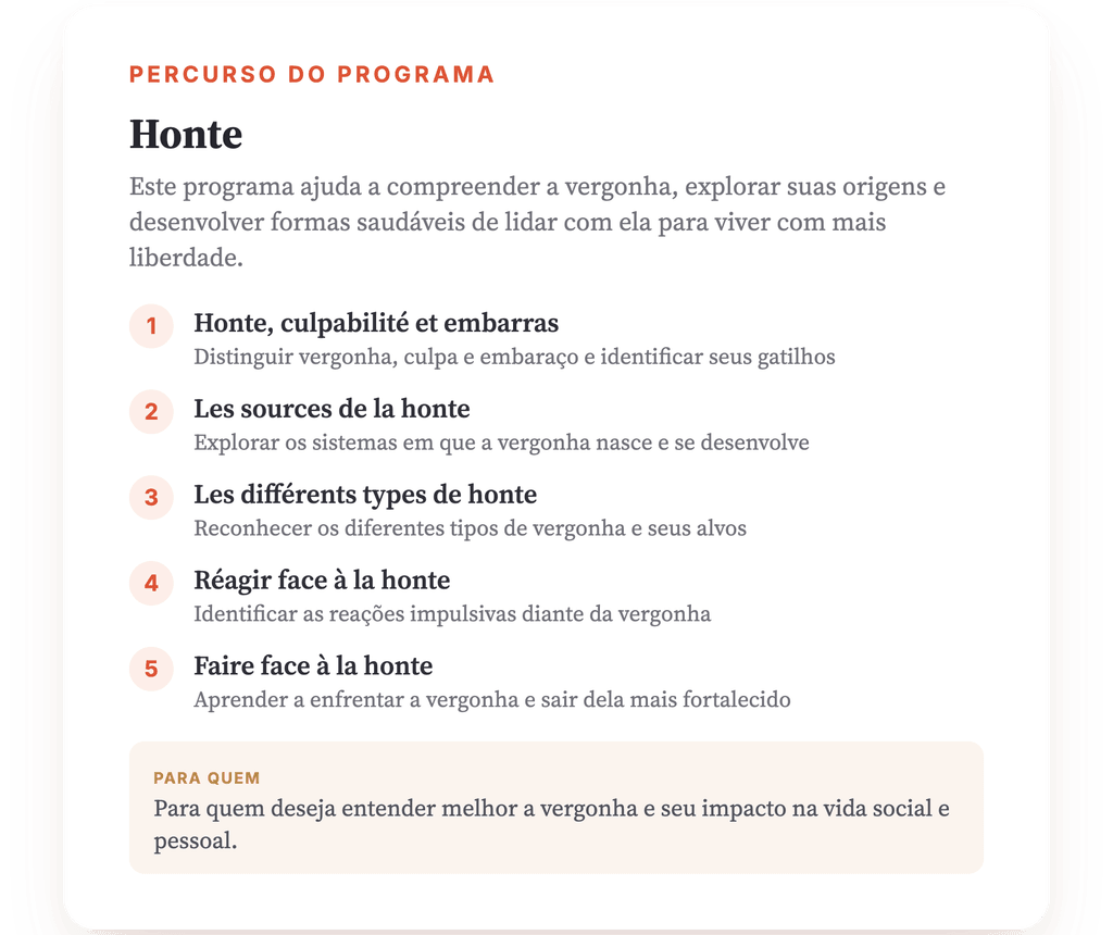 Visão geral do programa · Mapa geral do programa