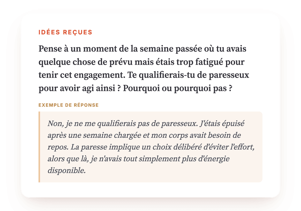 Aperçu, un extrait d'une étape du programme