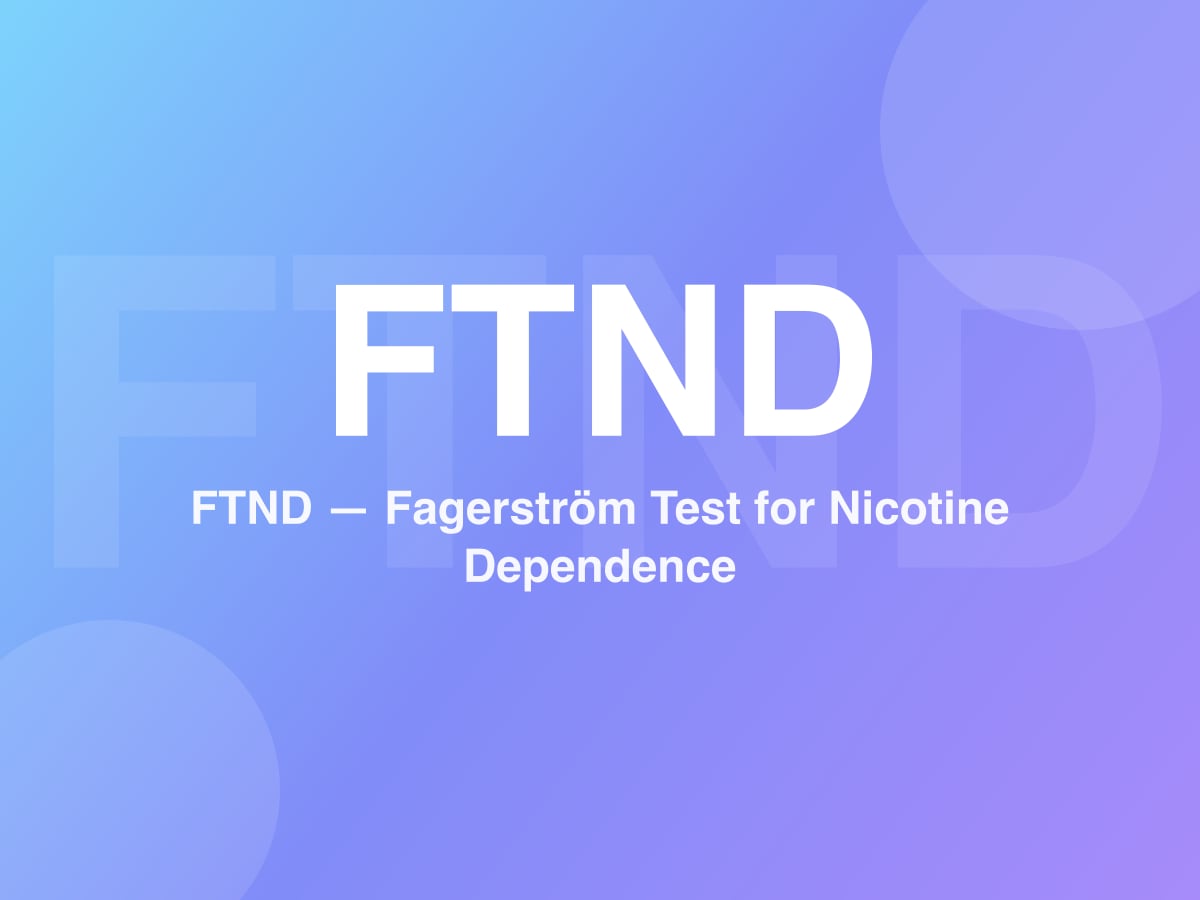 Test di Fagerström per la Dipendenza da Nicotina