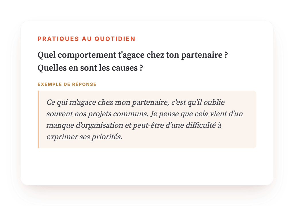 Aperçu, un extrait d'une étape du programme