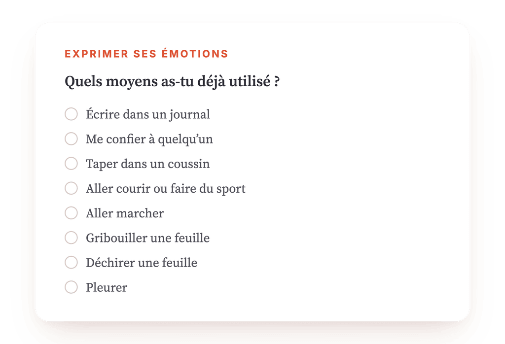 Aperçu, un extrait d'une étape du programme