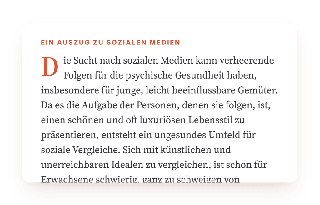 Vorschau, ein Auszug aus einem Schritt des Programms