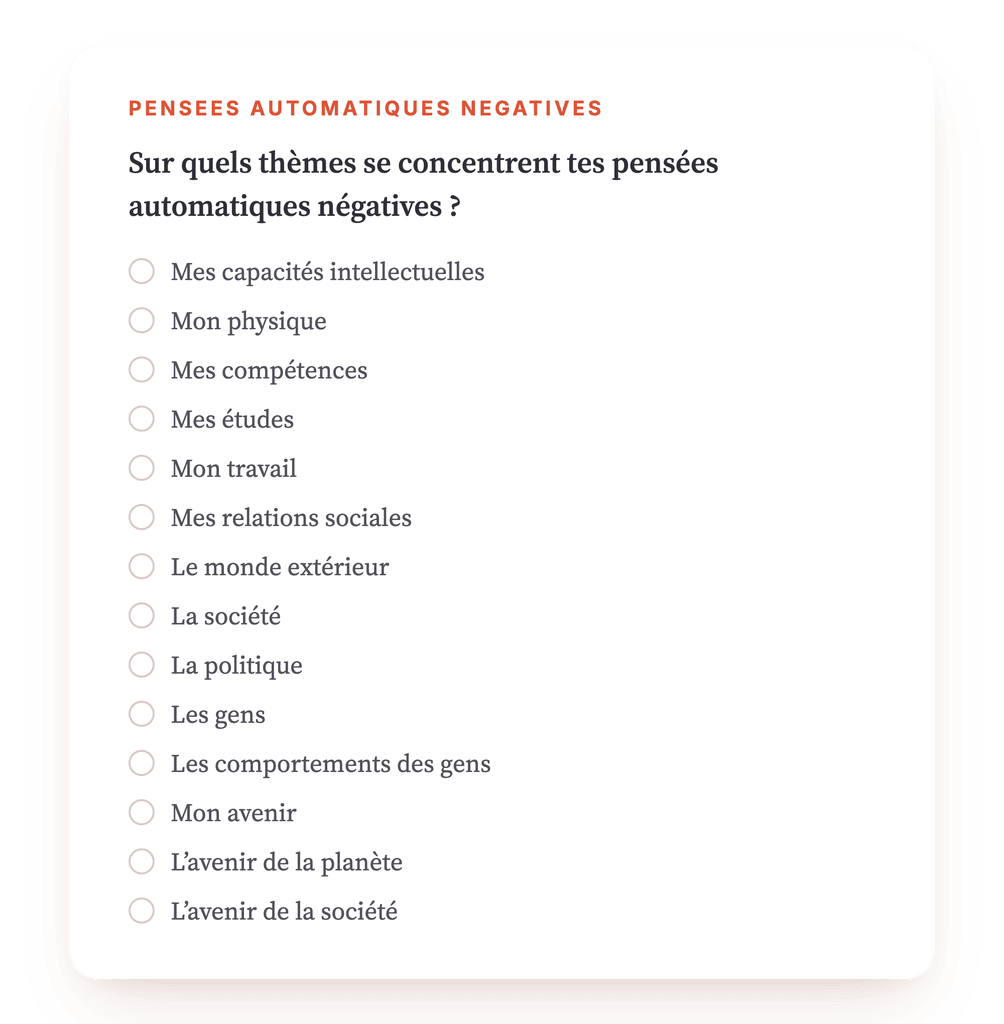 Aperçu, un extrait d'une étape du programme