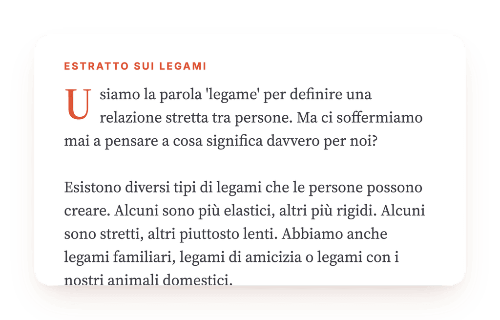Anteprima, un estratto di una fase del programma