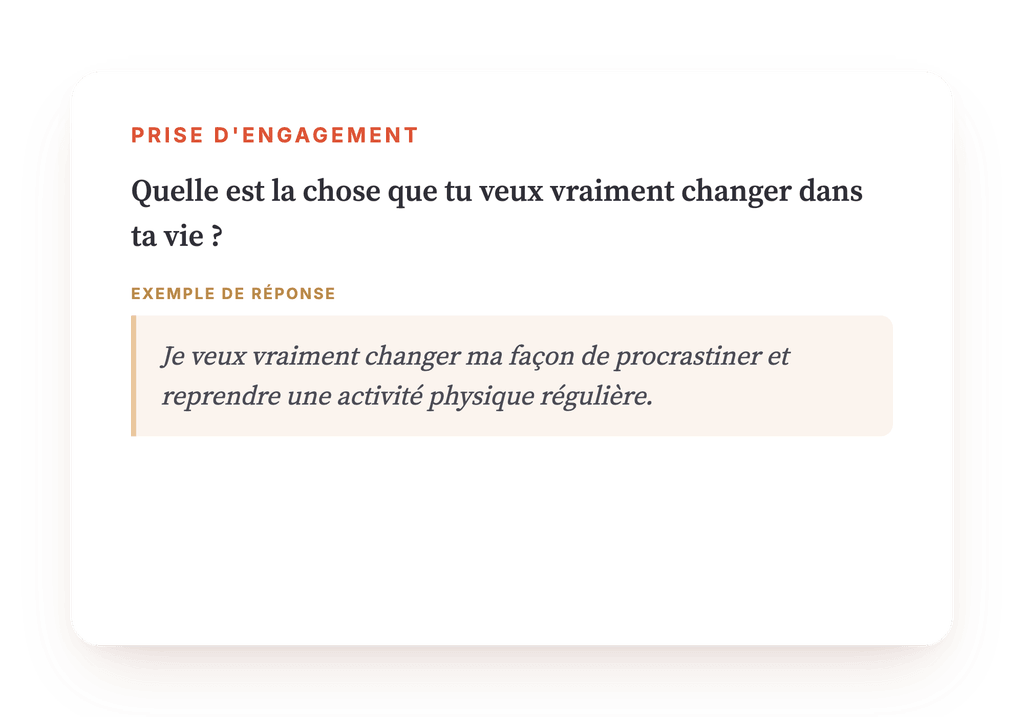 Aperçu, un extrait d'une étape du programme