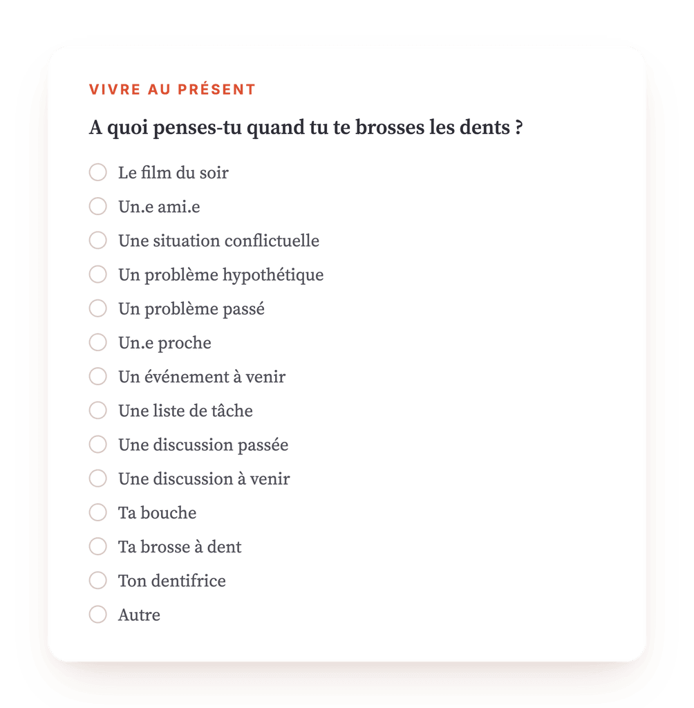 Aperçu, un extrait d'une étape du programme