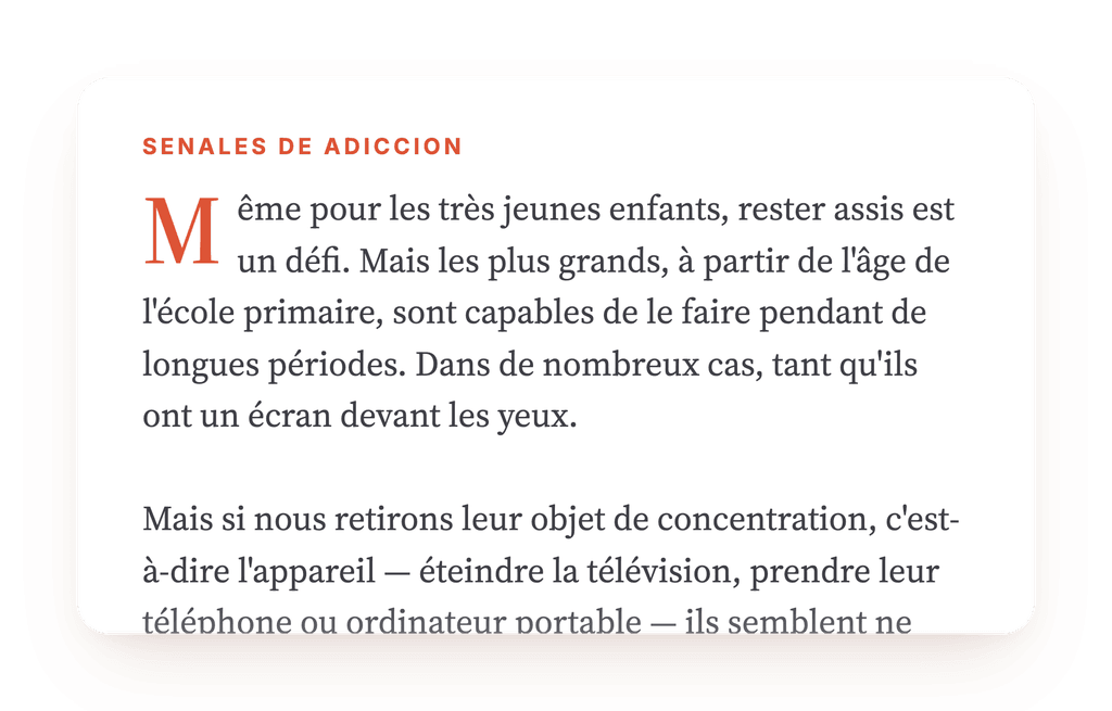 Vista previa, un extracto de una etapa del programa