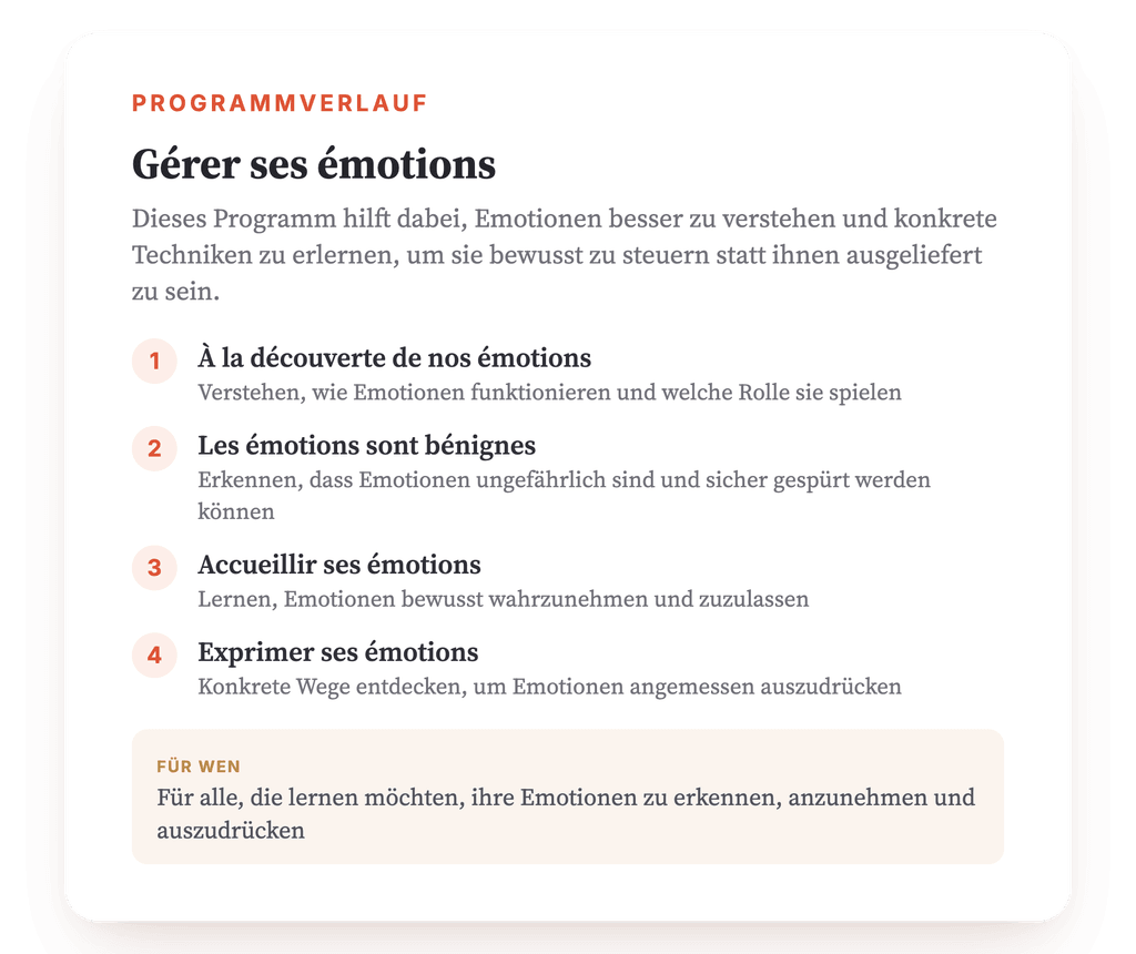 Programmübersicht · Programmübersicht