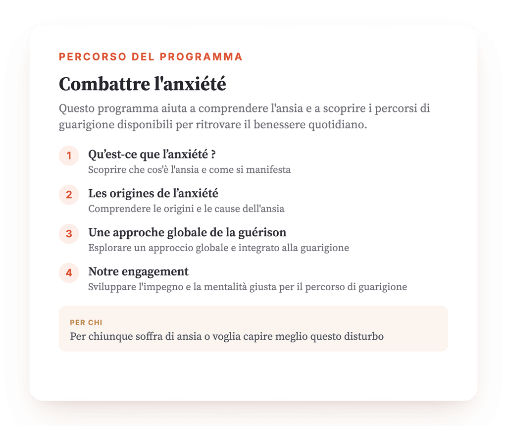 Panoramica del programma · Mappa del programma: panoramica generale