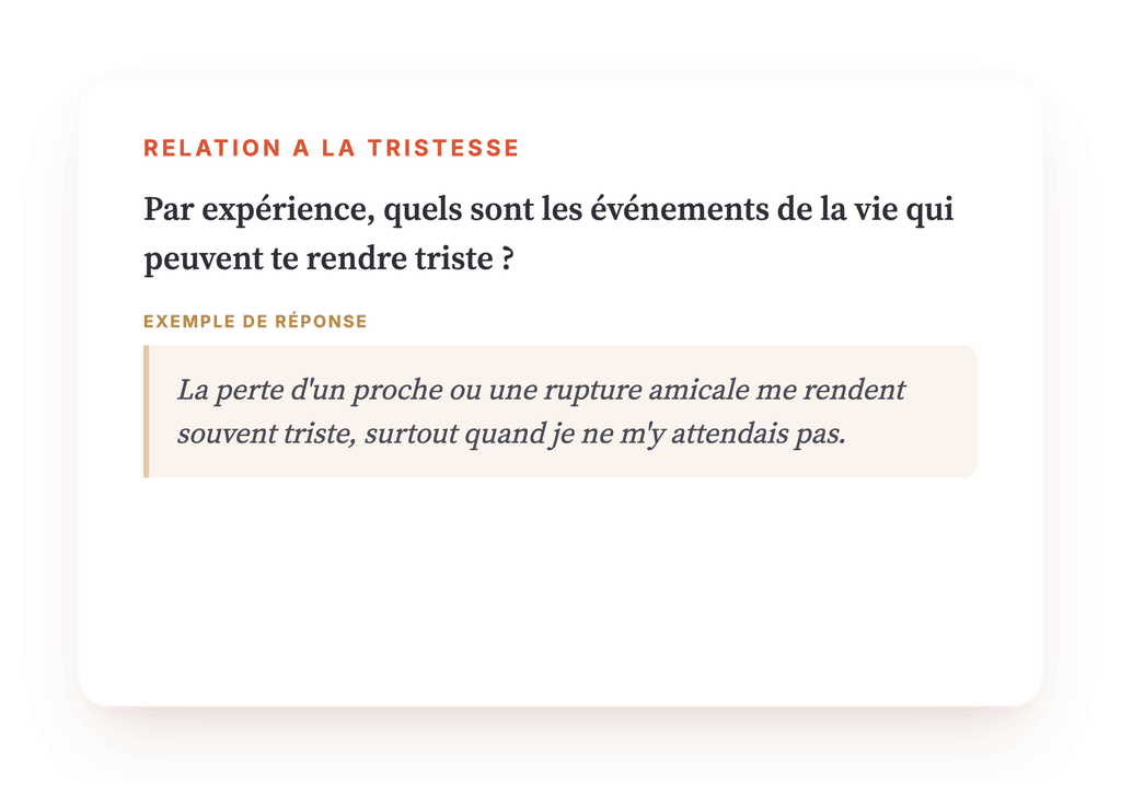 Aperçu, un extrait d'une étape du programme
