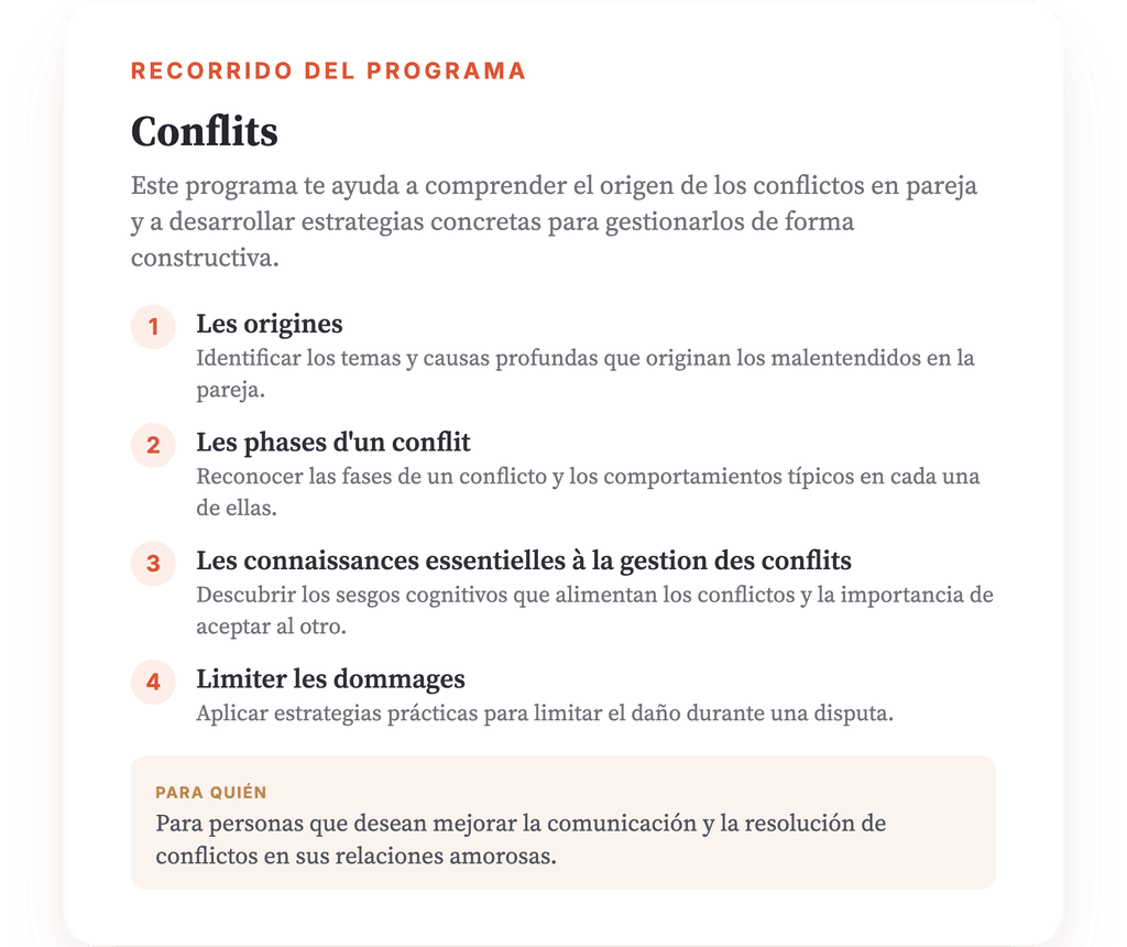 Resumen del programa · Mapa general del programa