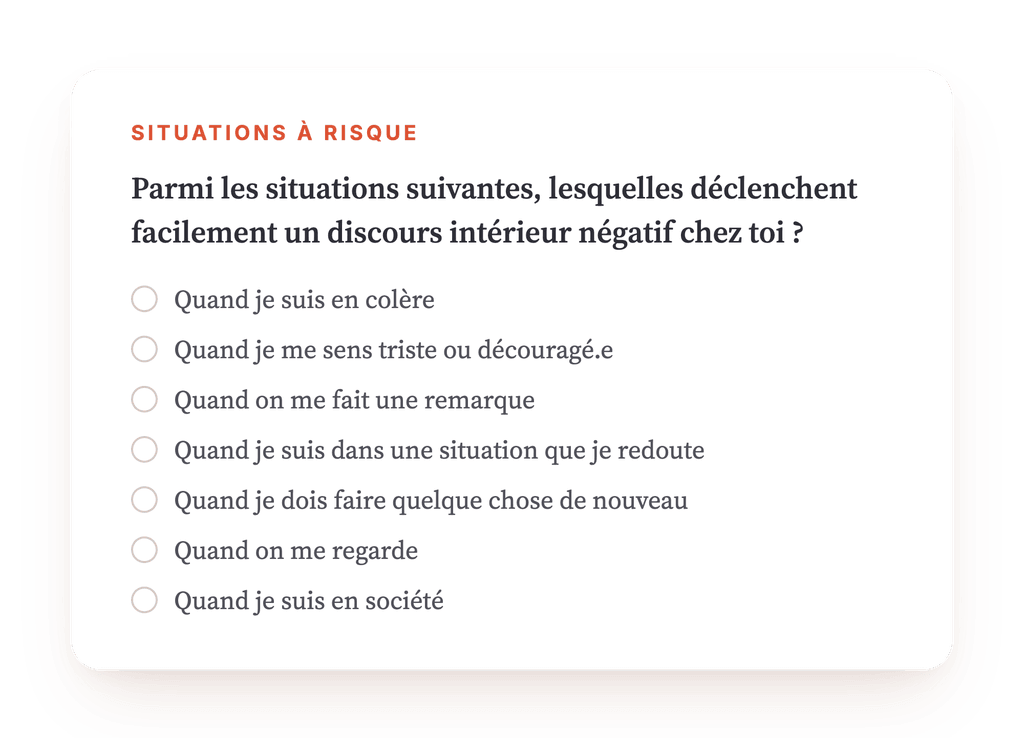 Aperçu, un extrait d'une étape du programme