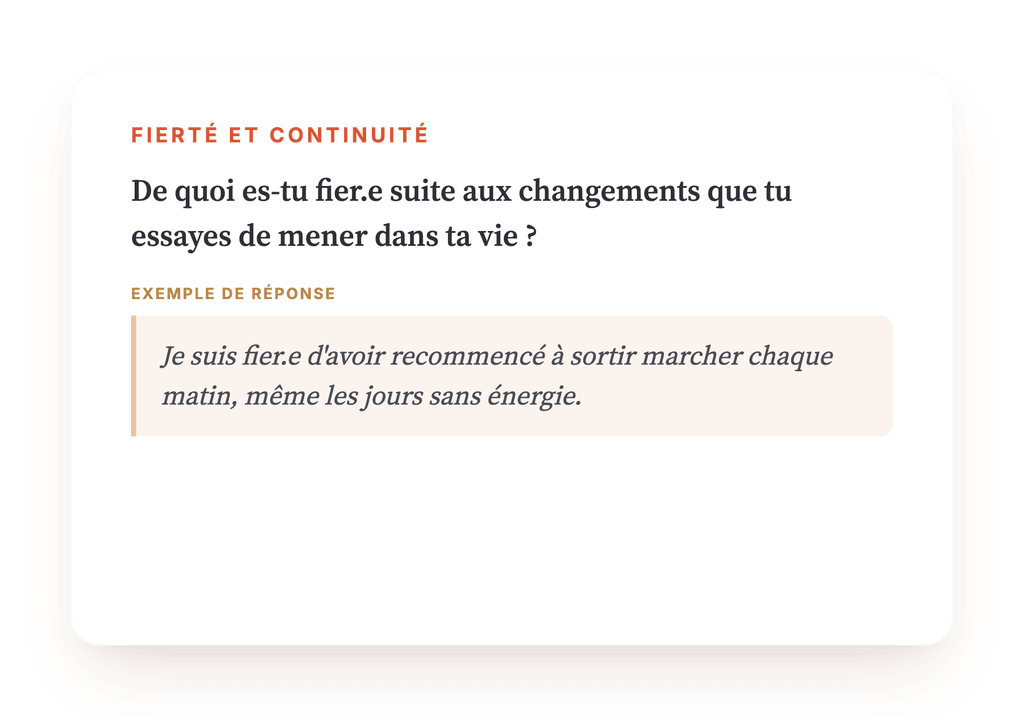 Aperçu, un extrait d'une étape du programme