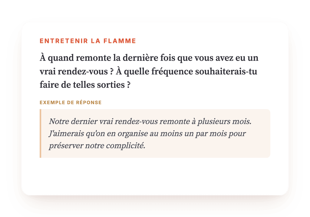 Aperçu, un extrait d'une étape du programme