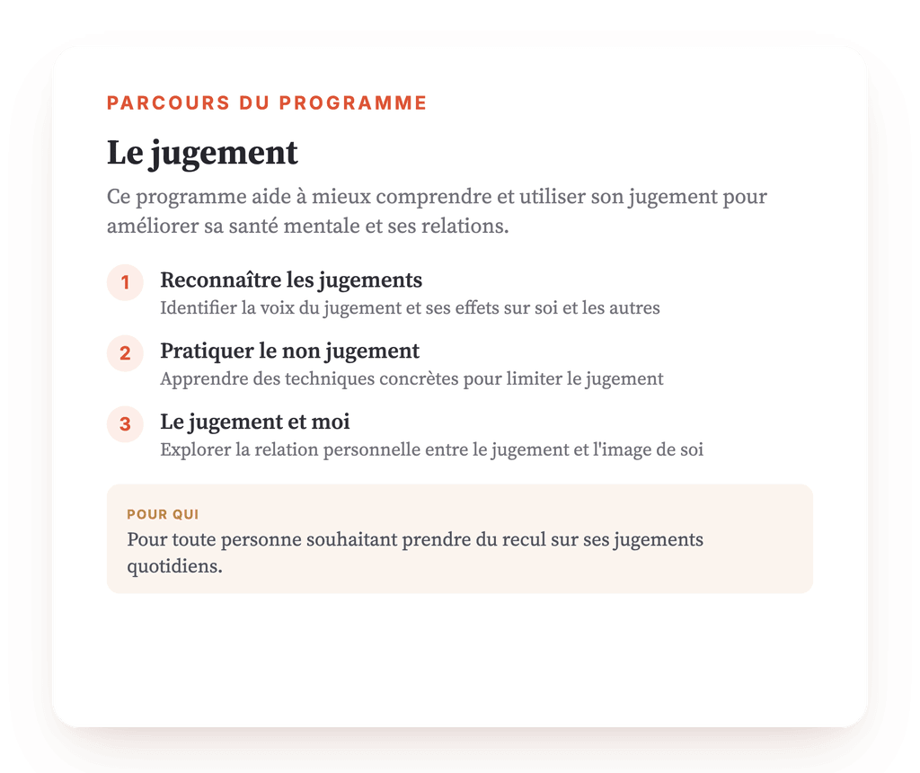 Vue d'ensemble du programme · Carte du programme : vue d'ensemble