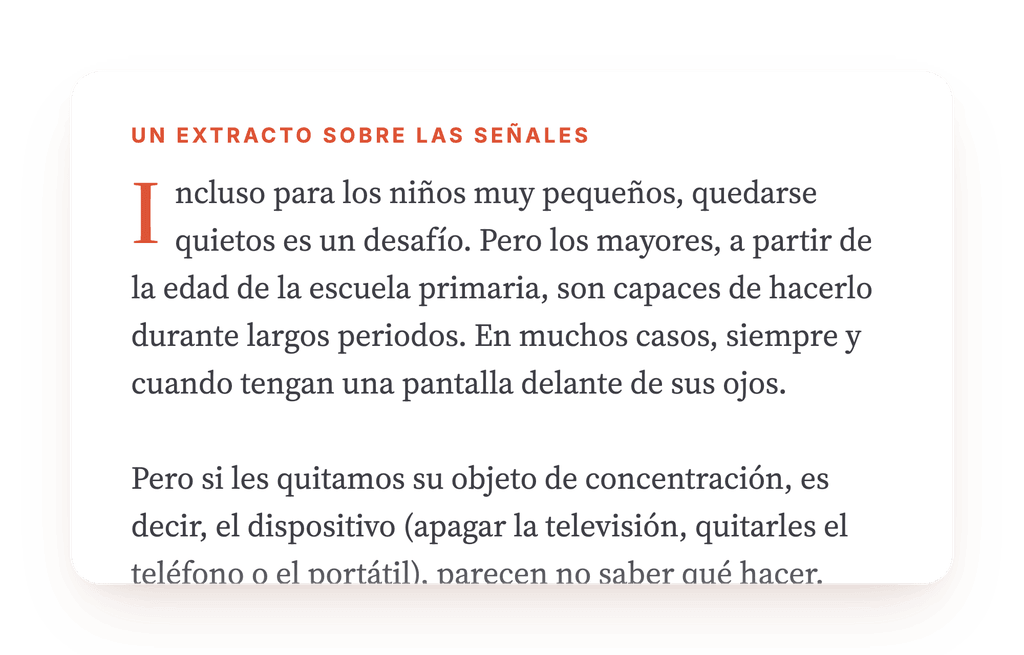 Vista previa, un extracto de una etapa del programa