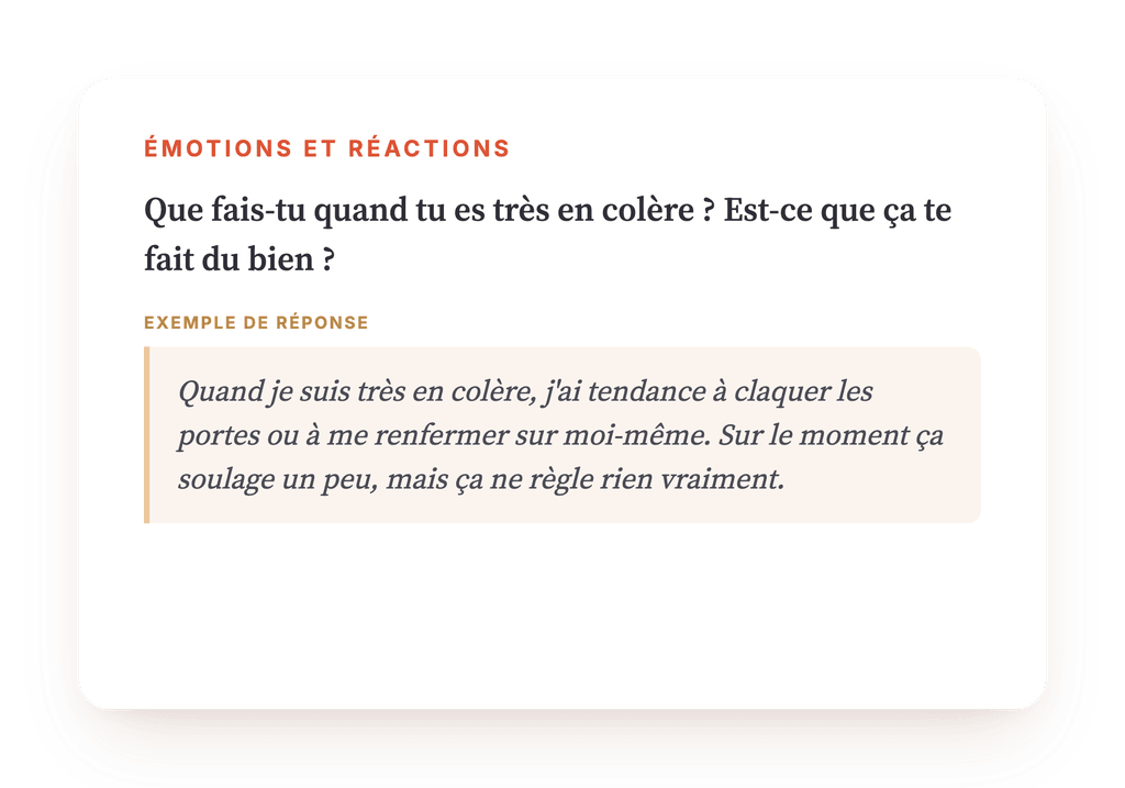 Aperçu, un extrait d'une étape du programme