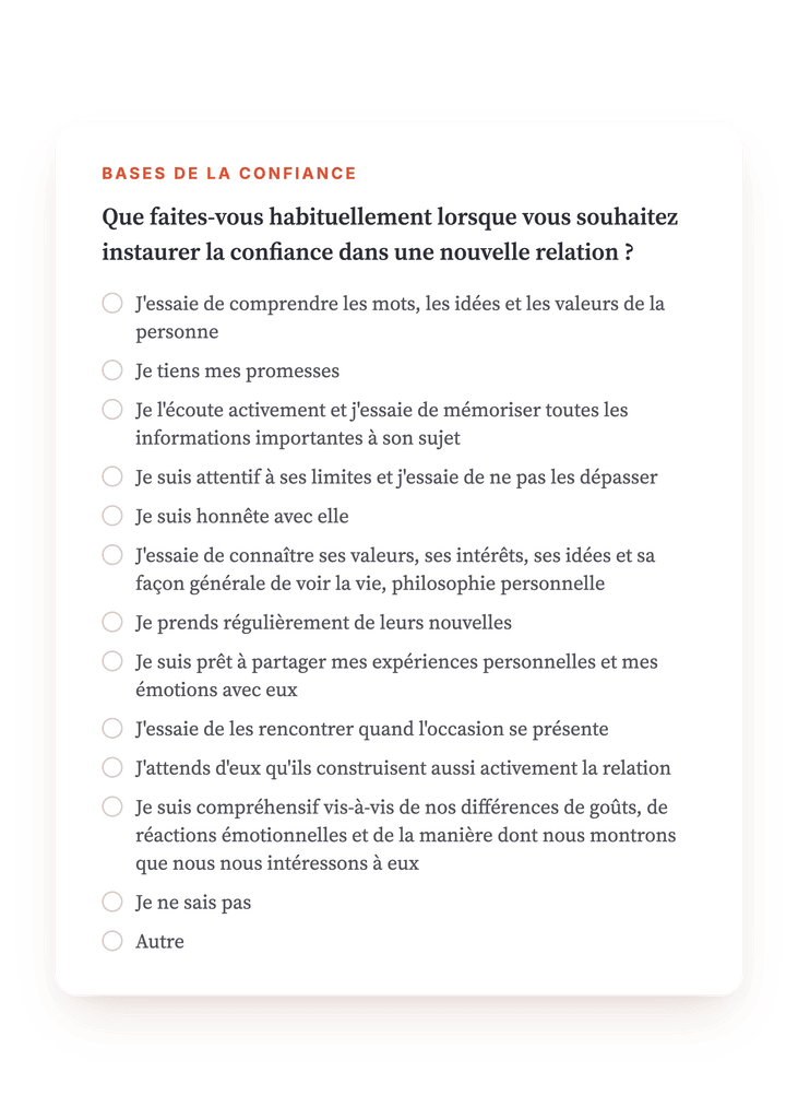 Aperçu, un extrait d'une étape du programme