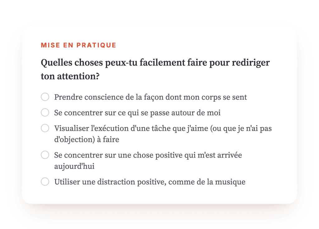 Aperçu, un extrait d'une étape du programme
