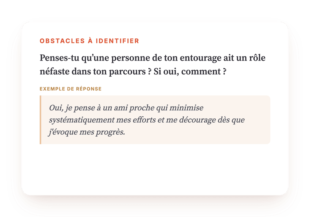Aperçu, un extrait d'une étape du programme