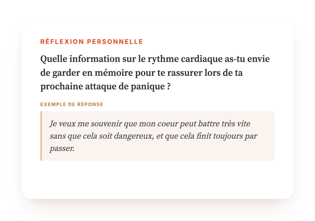 Aperçu, un extrait d'une étape du programme