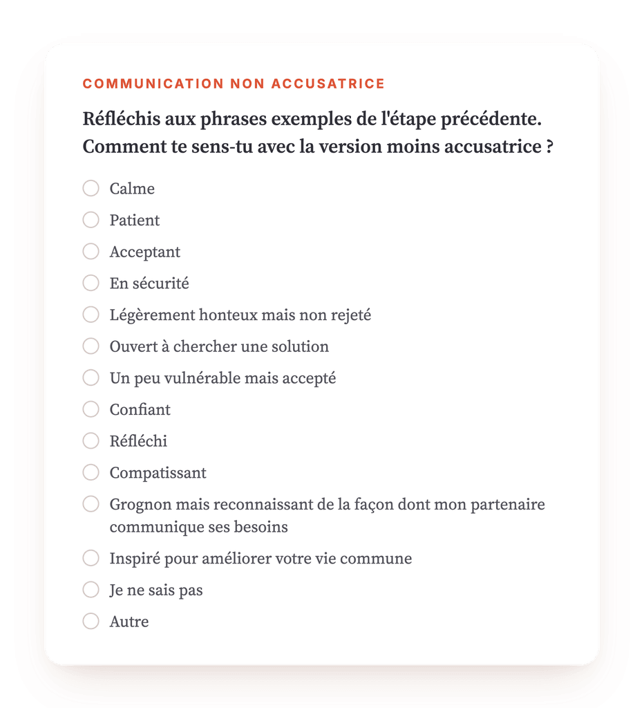 Aperçu, un extrait d'une étape du programme