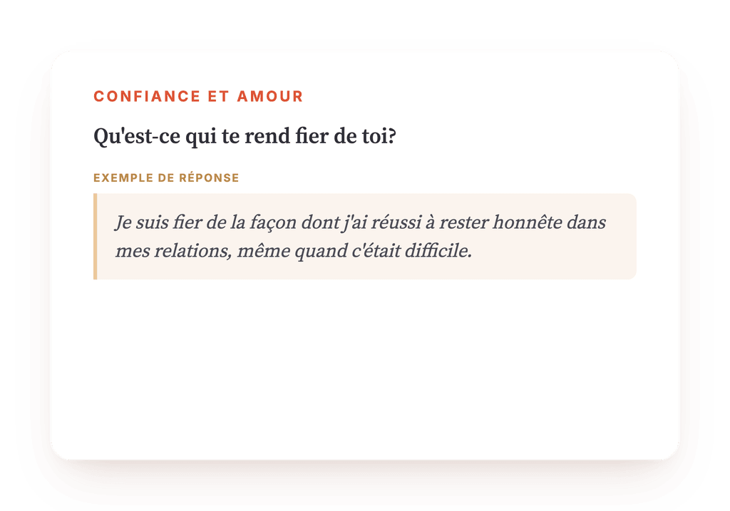 Aperçu, un extrait d'une étape du programme
