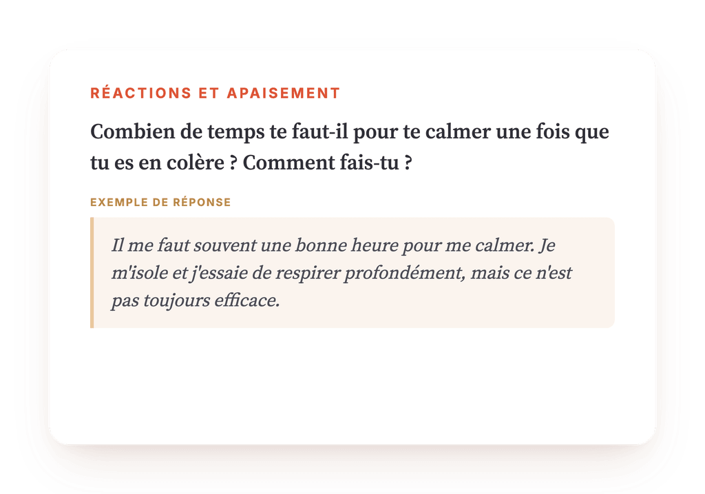 Aperçu, un extrait d'une étape du programme