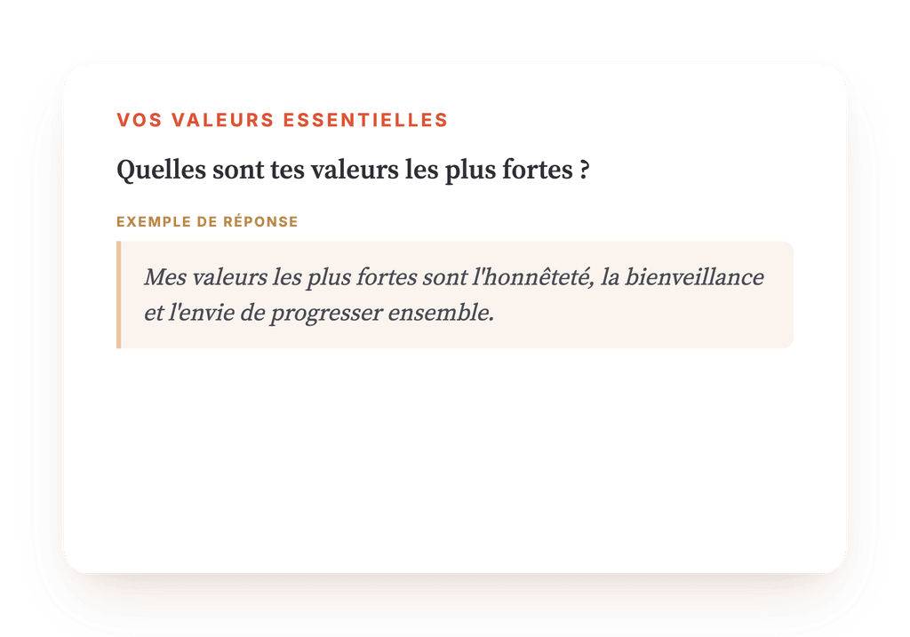 Aperçu, un extrait d'une étape du programme