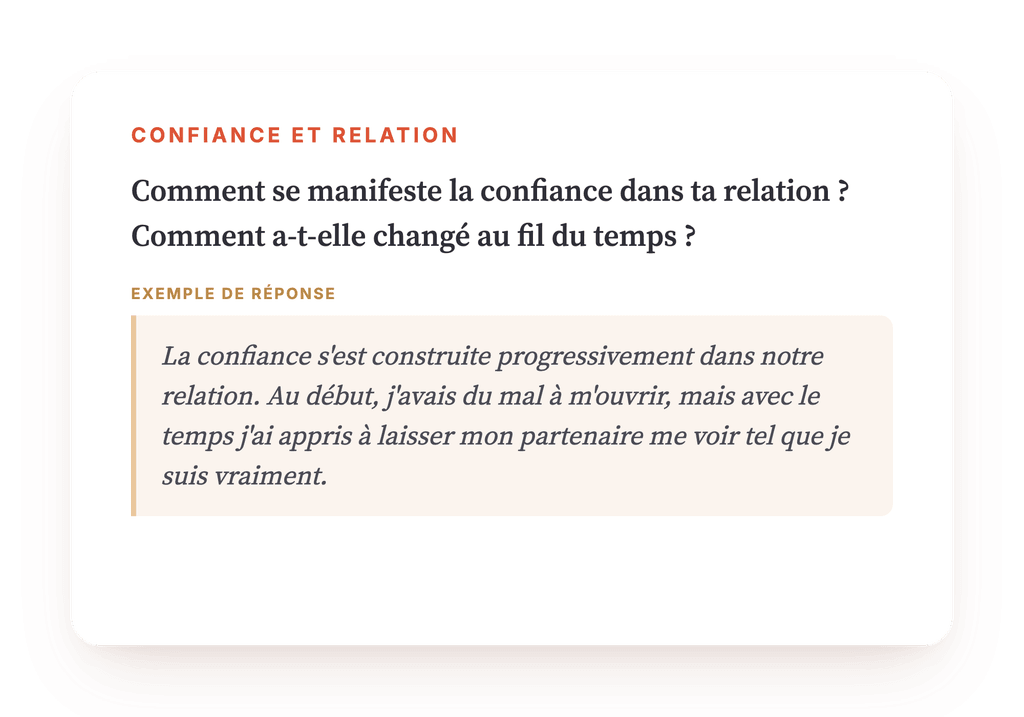 Aperçu, un extrait d'une étape du programme