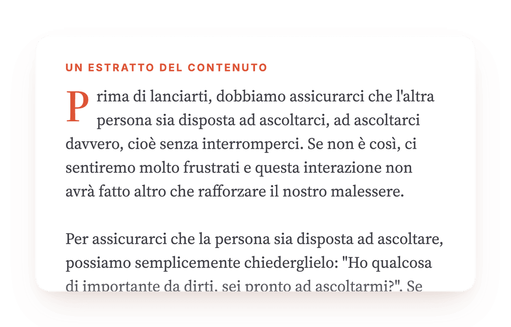 Anteprima, un estratto di una fase del programma