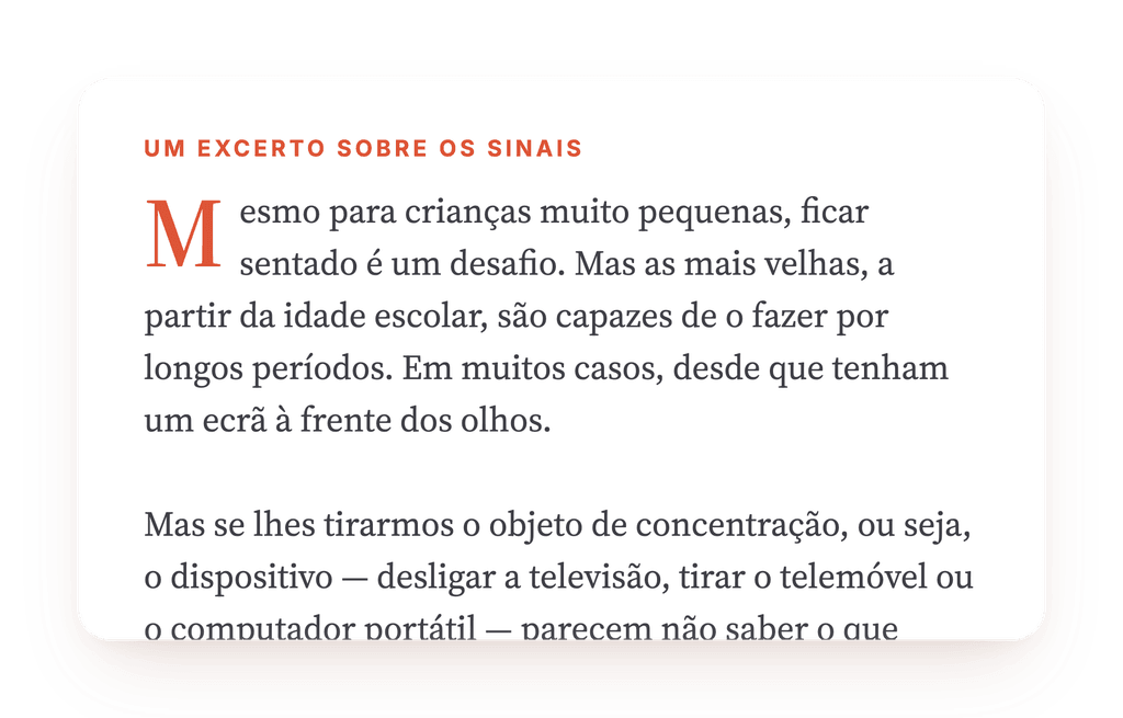 Prévia, um trecho de uma etapa do programa